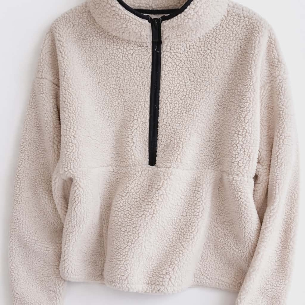 No Boundaries Cream Sherpa Pullover